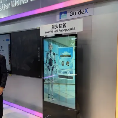 Conversational AI booth of a listed group · InnoEX, April 2026